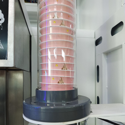 Máquina de venda automática macia automática de fatura rápida do gelado com a caixa colorida atrativa das luzes do diodo emissor de luz e de luz do diodo emissor de luz