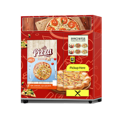 Máquina de venda automática da pizza do tela táctil com sistema de aquecimento e sistema da padaria