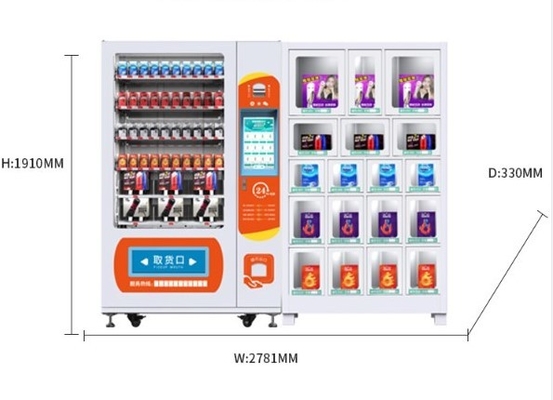 Máquina de venda automática do ODM do OEM para produtos de beleza com 18 cacifos
