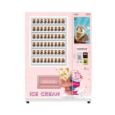 21,5 máquina de venda automática congelada tela táctil do gelado do congelador da máquina de venda automática do gelado dos deleites